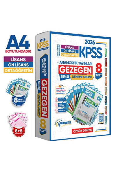 İnformal Yayınları 2026 KPSS Anamorfik Lisans ÖnLisans Ortaöğretim GY-GK GEZEGEN Serisi 8li Deneme TG Dijital Çözümlü