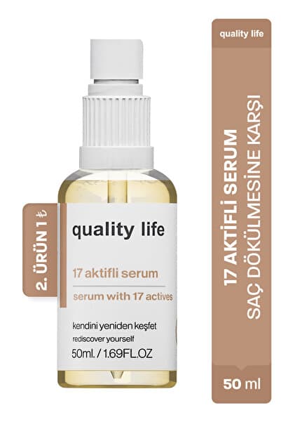 Quality Life Saç Dökülmesine Karşı Serum - Saç Serumu 17 Aktifli - Saç Serum ve Yağı Biotin Deniz Yosunu Complex