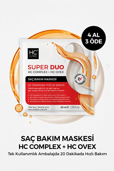 HC Care Süper Duo 20 Dakikada Yoğun Onarıcı & Nemlendirici Saç Maskesi