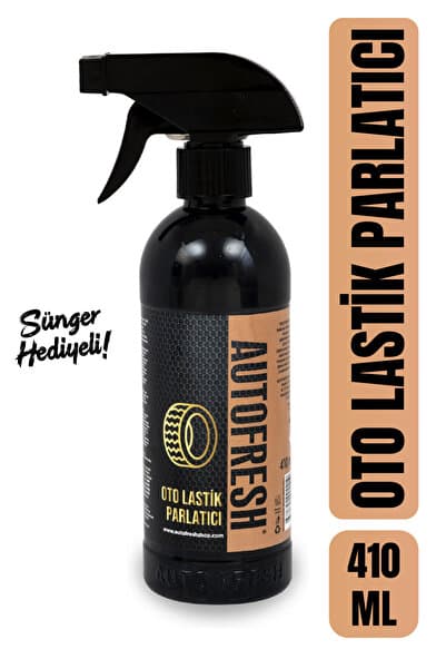 AutoFresh Oto Lastik Ve Tampon Parlatıcı Ve Lastik Koruyucu Sprey Sünger Hediyeli 410 ml