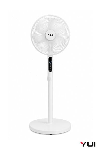 Yui F60 Beyaz 16 İnç 50W 8 Kademe 5 Pervane Döner Başlıklı Uzaktan Kumandalı Vantilatör