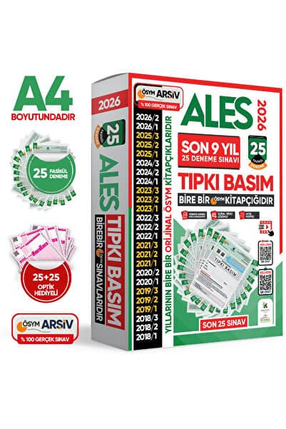Karakutu Yayınları 2026 ALES ÖSYM Tıpkı Basım EN EKONOMİK Çıkmış Soru 25li Deneme Paketi Video/PDF Çözüm Türkiye Geneli