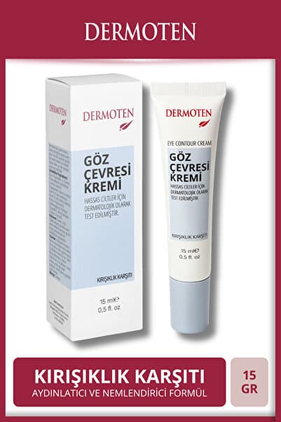 Dermoten Göz Altı Kremi | Kırışıklık, Kararma, Kuruluk İçin Aydınlatıcı Nemlendirici Göz Çevresi Kremi 15 ml