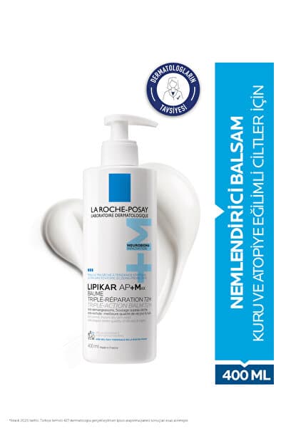 La Roche Posay Lipikar Baume AP+MAX Kuru ve Atopiye Eğilim Gösterebilen Ciltler İçin Nemlendirici Balsam 400 ml