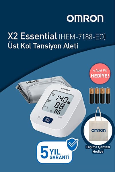 Omron X2 Essential Üst Koldan Ölçer Dijital Tansiyon Aleti+ Taşıma Çanta Hediyeli