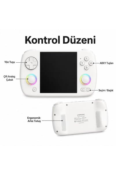 ANBERNIC RG CubeXX El Oyun Konsolu 3.95 inc IPS Ekran, Retro Mini Oyun Konsolu