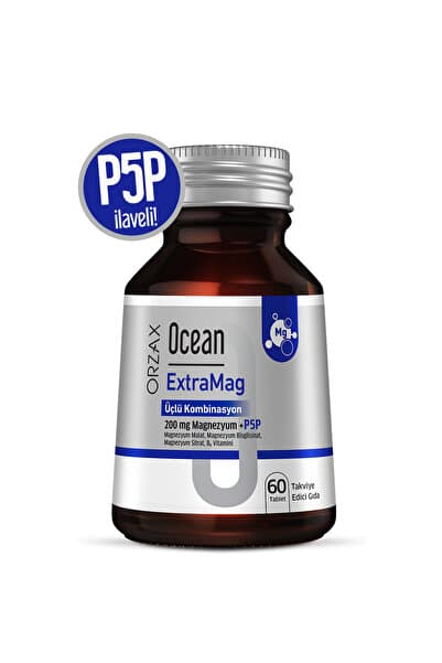 Ocean ExtraMag Üçlü Kombinasyon Magnezyum 200 mg Takviye Edici Gıda 60 Tablet