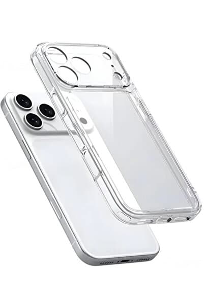Fibaks iPhone 17 Pro Max Kılıf Şeffaf Kamerası Full Korumalı Yumuşak Darbe Emici Ince Esnek Silikon Kapak