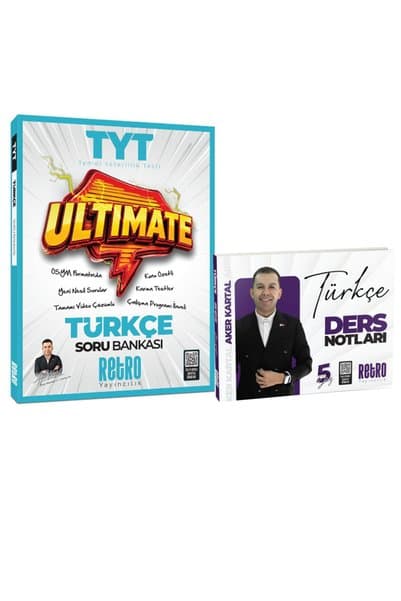 RETRO YAYINCILIK 2027 TYT Türkçe ULTİMATE Çözümlü Soru Bankası + Video Ders Notları Retro Yayınları