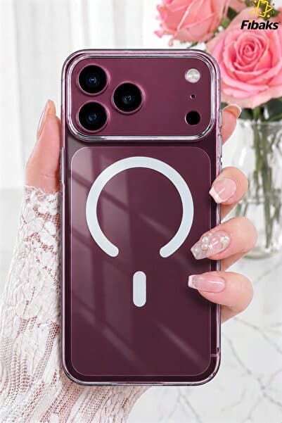 Fibaks iPhone 17 Pro Max/18 Pro Max Magsafe Kılıf (Çizik Değil İç ve Dış Jelatinleri Sökünüz) Wireless Kablosuz Şarj Destekli Kamera Korumalı Şeffaf Darbe Emici