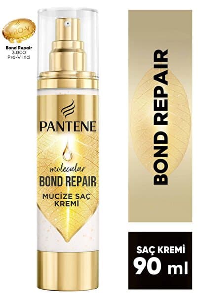 Pantene Molecular Bond Repair Yıpranmış Saçlar İçin Bağ Onarıcı Durulanmayan Saç Bakım Kremi 90 ml