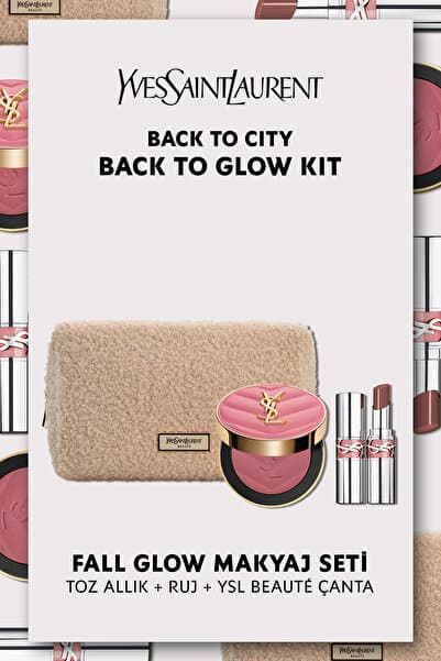 Yves Saint Laurent Fall Glow Makyaj Seti Make Me Blush Toz Allık 84 & Loveshine Ruj 205 - Çanta Hediyeli 7829999999331