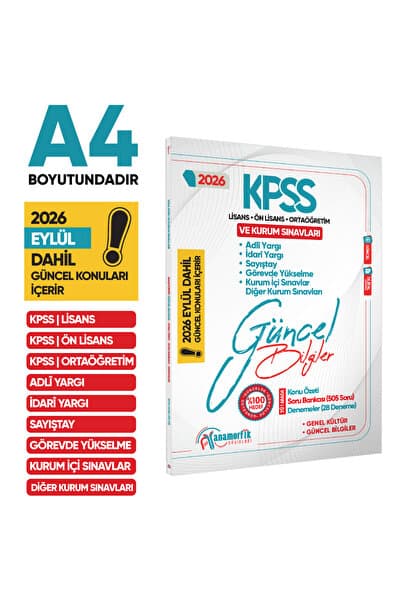 İnformal Yayınları 2027 KPSS Genel Kültür/Kurum Sınavları Güncel Bilgiler Konu Anlatım-Deneme-Soru Bankası DijitalÇözüm