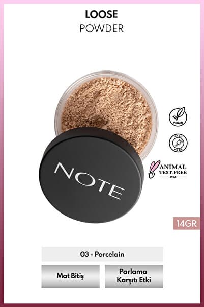 Note Cosmetics Loose Powder Makyaj Sabitleyici Matlaştırıcı Toz Pudra 03 Porcelain
