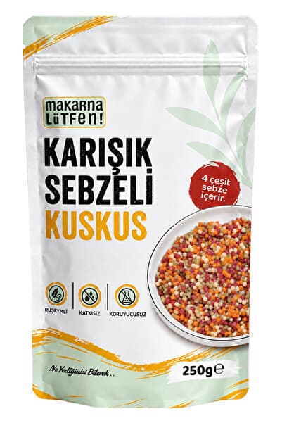 Makarna Lütfen Karışık Sebzeli Kuskus (%35 SEBZE-250 GRAM)