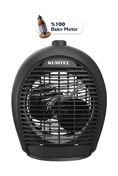 KUMTEL Fanlı Isıtıcı 2000 W LX-6331 Füme