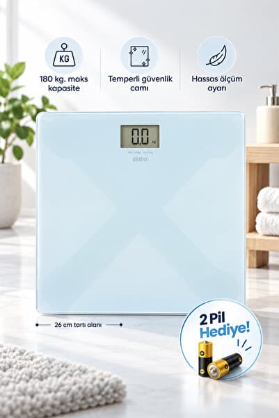 Sinbo Sbs-4451 Dijital Banyo Baskülü - Açık Gri