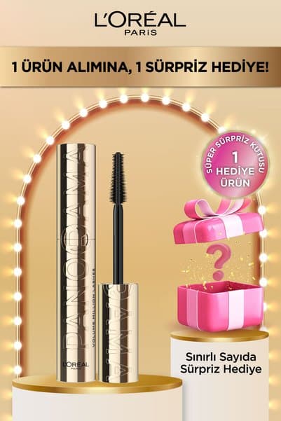 L'Oreal Paris Panorama Maskara Siyah + Süper Sürpriz Kutu Hediye!