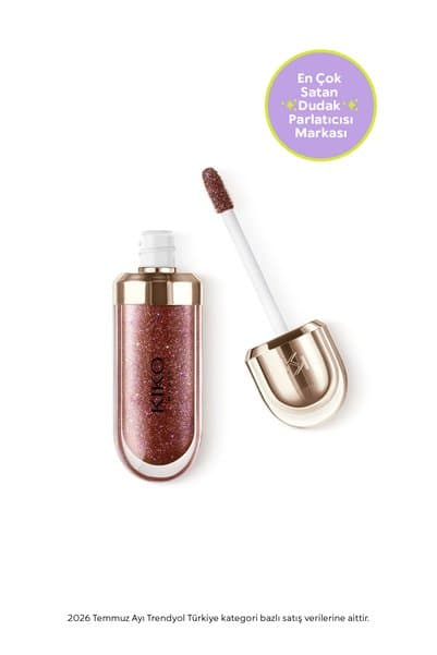 KIKO Dudak Parlatıcısı-3D Hydra Lip Gloss Limited Edition-44 Disruptive Brown-Besleyici ve Nemlendirici