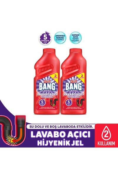 Cillit Bang Hijyenik Gider Lavabo Açıcı Jel 500 ml (2 X 500 ML)