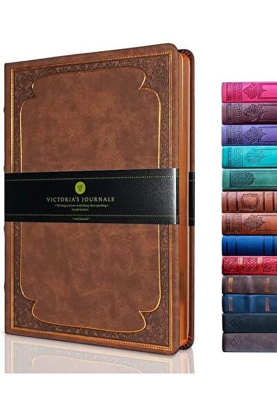Victoria's Journals Vintage Old Book Defter Düz 14x20 Cm