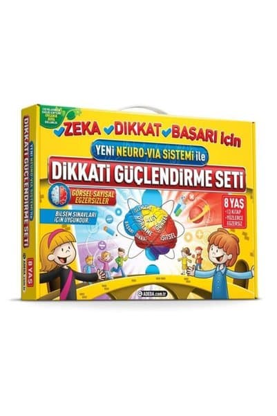 Adeda Yayınları Adeda Dikkati Güçlendirme Seti 8 Yaş + Kitapçı Kedi