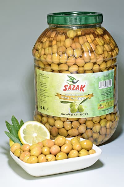 Yeşil Kırma Zeytin 5 Lt Pet Xs Orta Kalibre Net 3.3 Kg (321 -350 Xs Kalibre Orta Büyüklük )