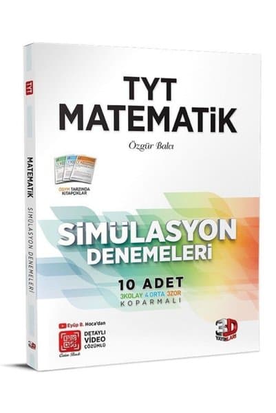 3D Yayınları Tyt Matematik Simülasyon Denemeleri Güncel Detaylı Video Çözümlü