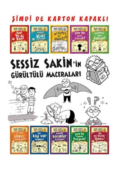 Genç Hayat Sessiz Sakin'in Gürültülü Maceraları Karton Kapak 10 Kitap Set Melih Tuğtağ