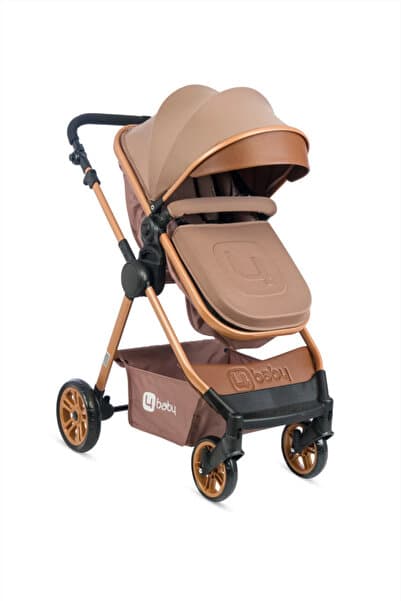 4 Baby Cool Kahve Çift Yönlü Bebek Arabası