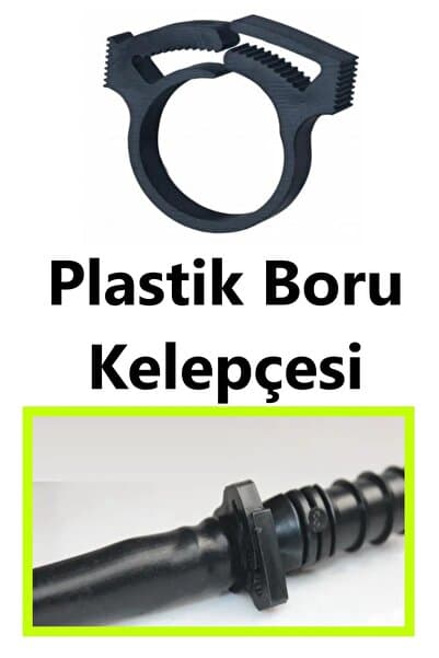 MGF PLAST Mgf 16mm. 100 Adet Hortum Sıkma Kelepçesi Damlama Sulama Hortumu Kilitleme Ek Parçaları
