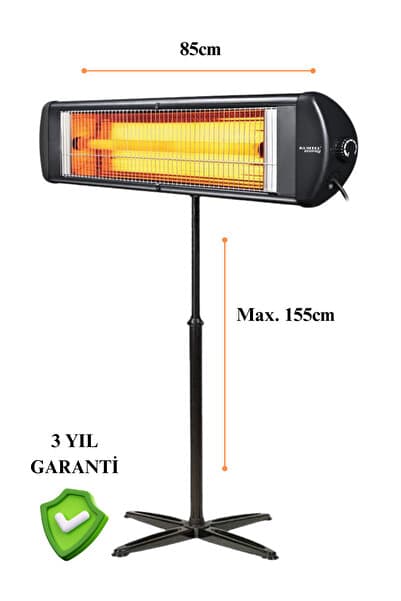Luxell Ecoray Kumtel Ufo Infrared 2300W Elektrikli Isıtıcı Soba Ayarlanır Termostat Ayaklı 3 Yıl Garanti