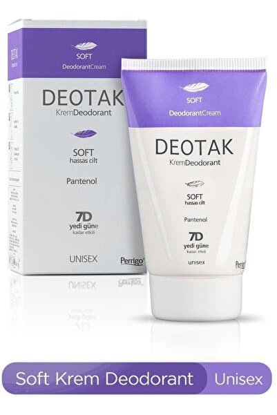 Deotak Soft Hassas Koruma Krem Deodorant 7 Güne Kadar Etkili Hassas Ciltler İçin Unisex