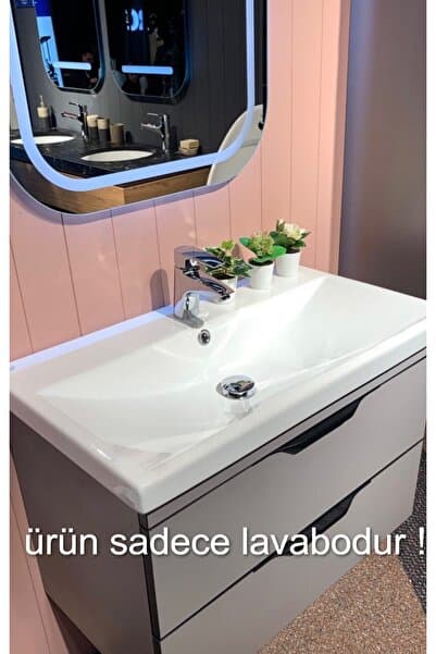 TURKUAZ Cerastyle Elite 90 X 45 Cm Etajerli Lavabo