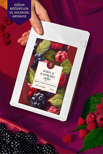Mim and More Berry & Raspberry Coffee - Böğürtlen Ve Ahududu Aromalı Kahve Filtre Kahve, 200 gr