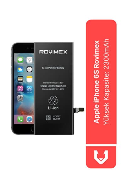Rovimex Iphone 6s Yüksek Kapasite Batarya Pil - 2300 Mah