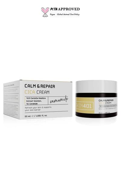 Skin401 Cica Centella + Seramid Bariyer Onarıcı Yüz Kremi 50 ml – Hassas ve Yıpranmış Ciltler İçin Yatıştırıcı