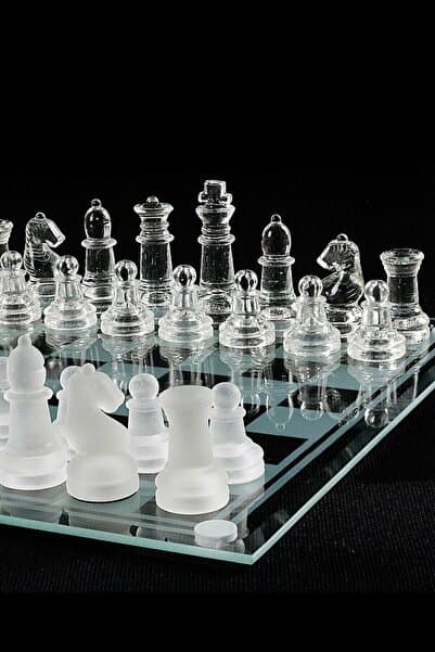 Genel Markalar Cam Satranç Takımı Full Cam Satranç Glass Chess 20*20