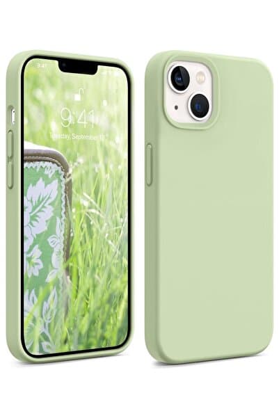 KVK PRİVACY Iphone 13-14-15 Uyumlu Içi Kadife Lansman Silikon Kılıf Kapak Fıstık
