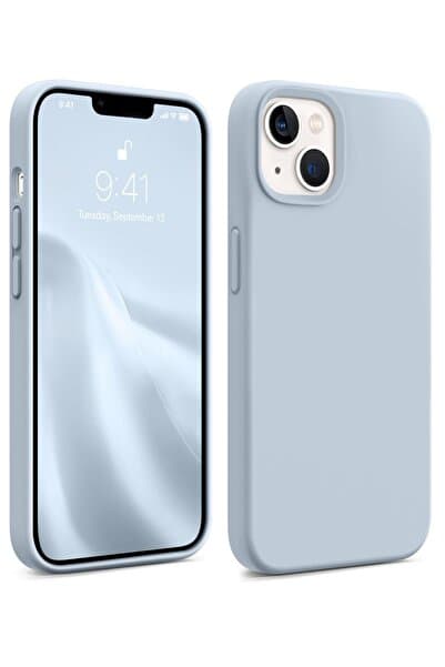 KVK PRİVACY Iphone 13-14-15 UyumluLansman Kılıf Içi Kadifeli Kamera Yükseltili Silikon Kapak Bebe Mavisi