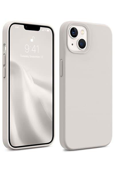 KVK PRİVACY Apple Iphone 13-14-15 Lansman Kılıf Içi Kadifeli Kamera Yükseltili Silikon Kapak Taş