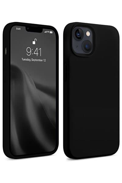 KVK PRİVACY Iphone 13-14-15 Uyumlu Lansman Kılıf Içi Kadifeli Kamera Yükseltili Silikon Kapak Siyah