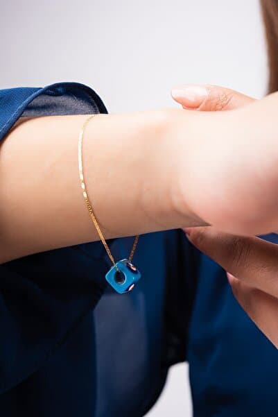 Parlak Zincirli Altın Bileklik