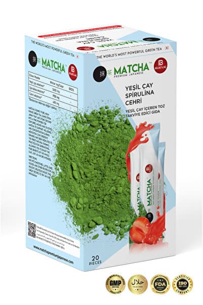 Premium Japanese Çilek Aromalı Detox Burner Form Maça Çayı 1 Kutu