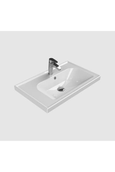TURKUAZ Seramik Frame Etajerli Lavabo 70x45 Cm
