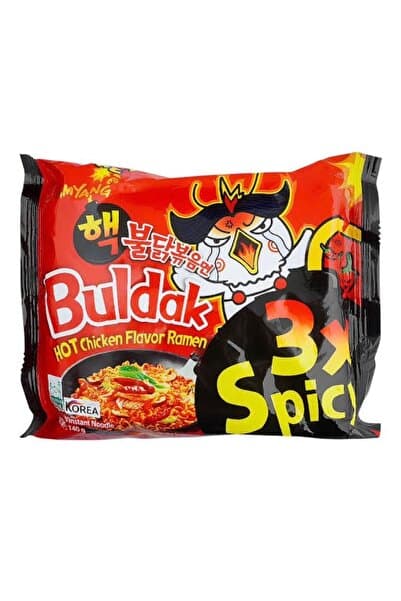samyang buldak BULDAK 3X SPİCY HOT CHİCKEN FLAVOR RAMEN HELAL SERTİFİKALI