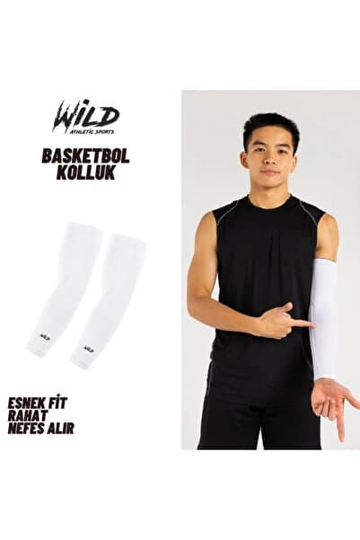 Wild Athletic Sports Basketbol Korumasız Spor Kolluk Beyaz Çift