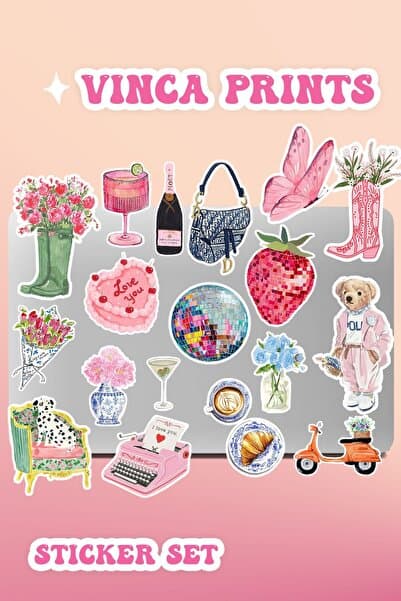 Sticker Seti 19 Adet Sticker Macbook Notebook Tablet Telefon Ajanda Laptop Defter Sticker Seti