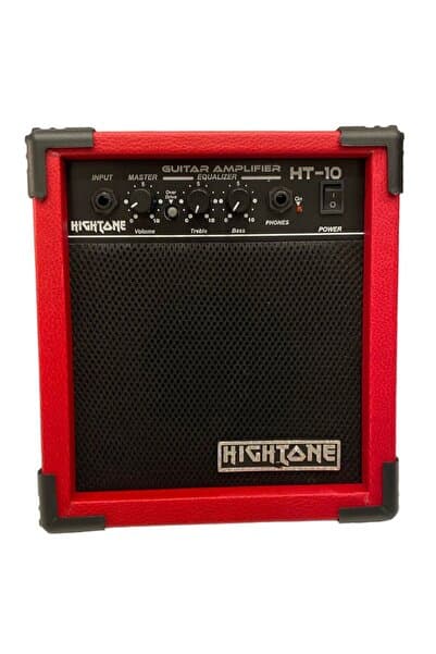 High Tone KIRMIZI Hightone 10 Watt Elektro Gitar Combo Amfi Over Drive Kulaklık Çıkışı