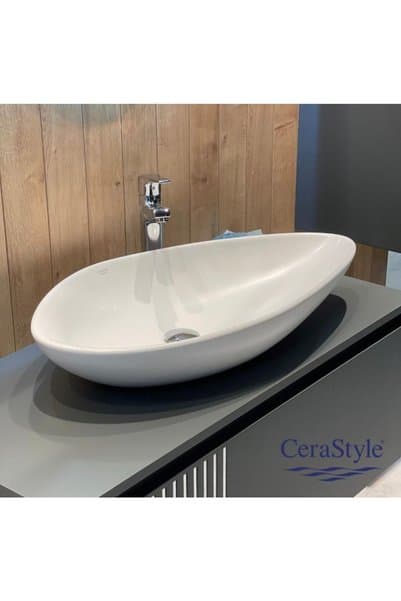 TURKUAZ Cerastyle Olive 75 x 38 cm Tezgah Üstü Çanak Lavabo
